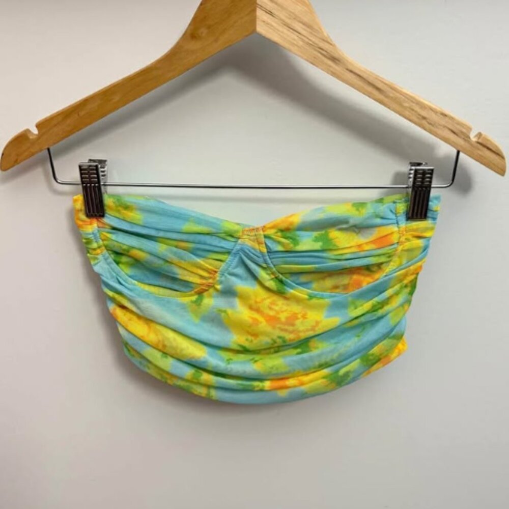 ZARA strapless crop-top